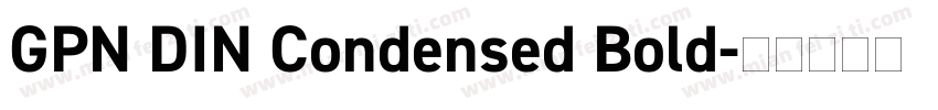 GPN DIN Condensed Bold字体转换